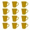 Manhattan Comfort Coup 12 Mugs (11.16 oz.) in Yellow 2-AM94-0490 - alternate 1